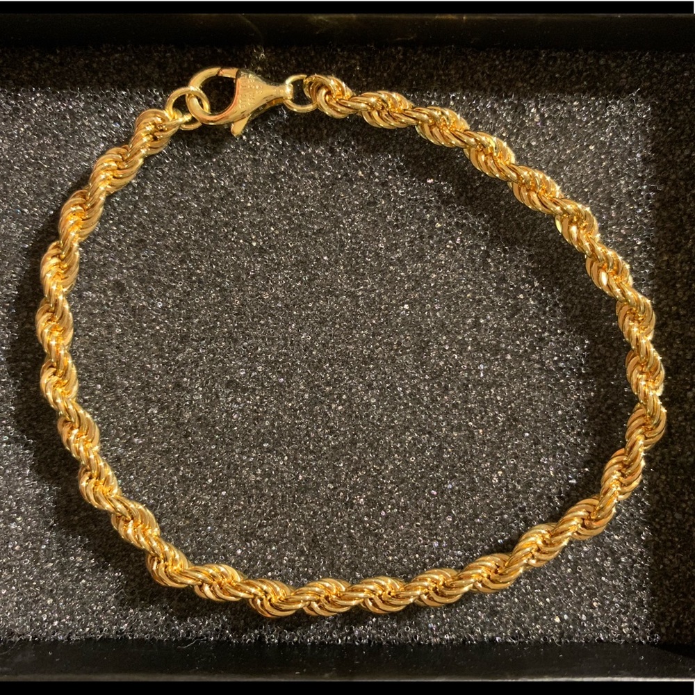 18k Gold Plated Rope Bracelet